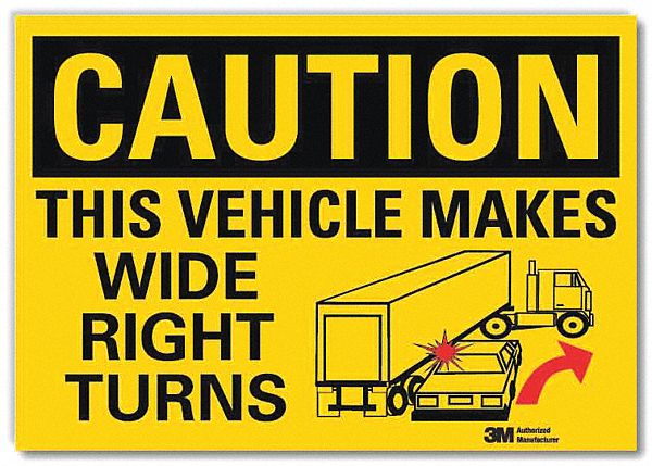 Rflctv Traffic Safety Label 7x10in Plstc