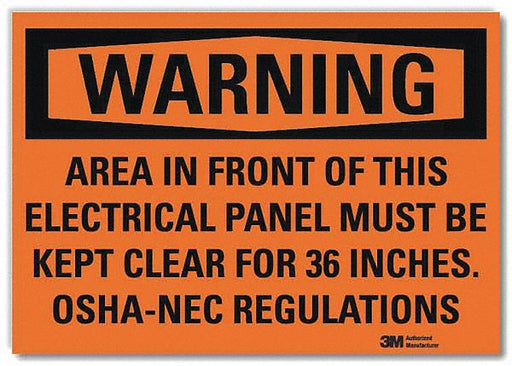 Warning Sign 7inx10in Reflctv Sheeting