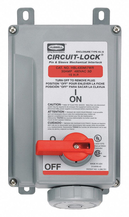 Lockin Plug 30A 3Ph 480 V