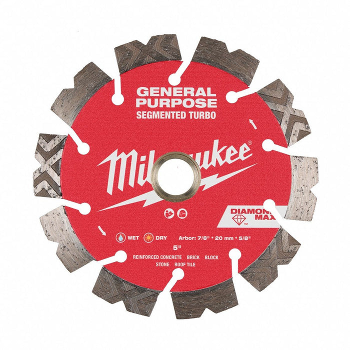 DiamondSawBlade Diam 5 Arbor 5/8 7/8 