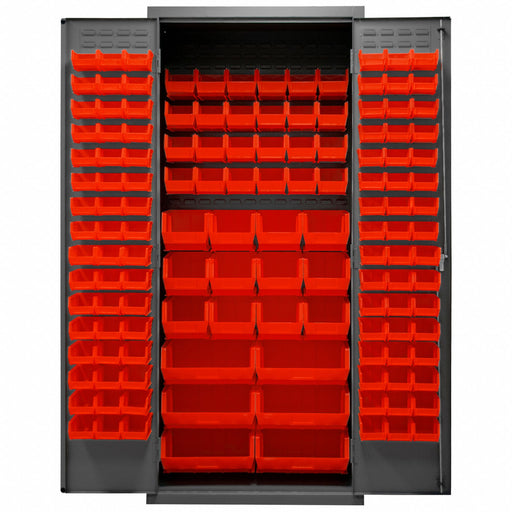 K4901 Bin Cabinet 84 x36 x24 Gray 138RedBns