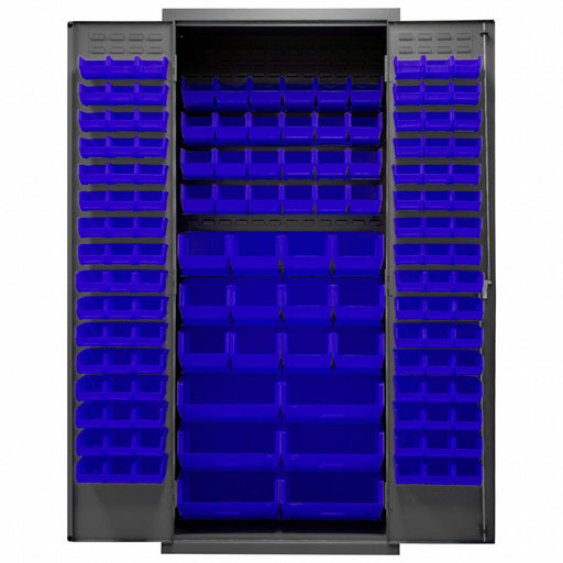 K4901 Bin Cabinet 84 x36 x24 Gray 138BlueBns