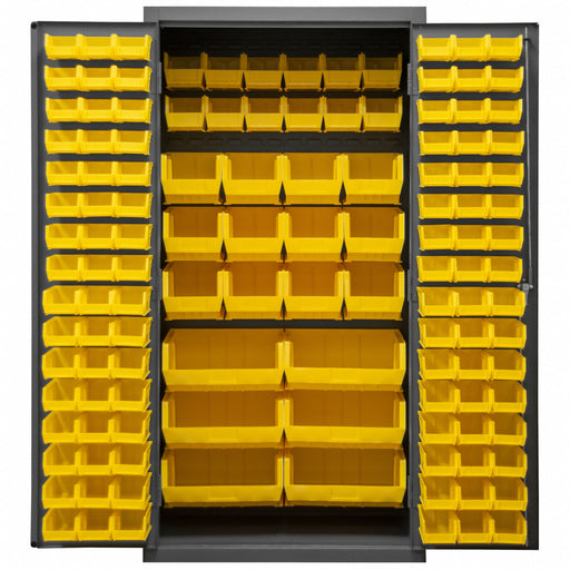 K4899 Bin Cabinet 72 x36 x24 Gray 126YlwBns