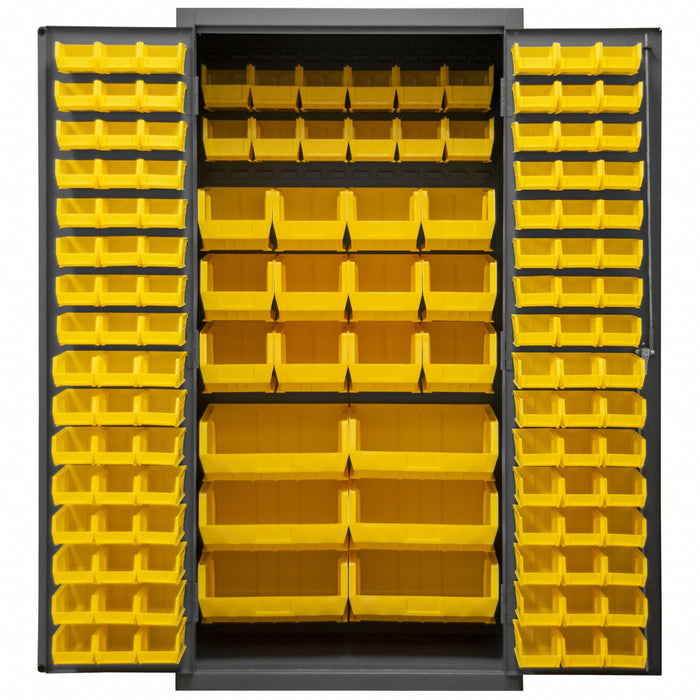 K4899 Bin Cabinet 72 x36 x24 Gray 126YlwBns