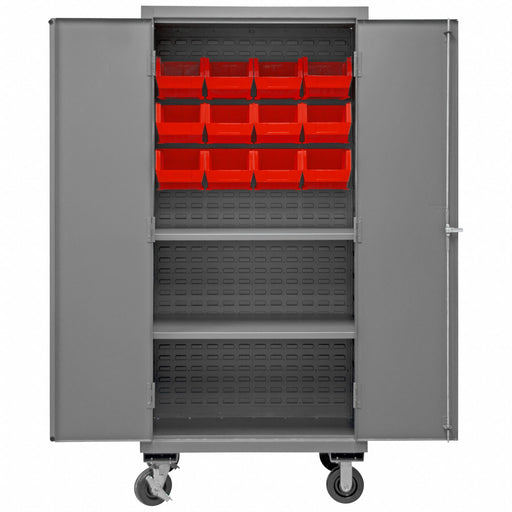 K4885 Bin Cabinet 81 x36 x24 Gray 12RedBns