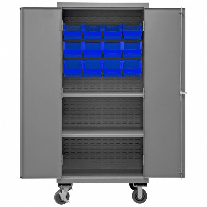 K4885 Bin Cabinet 81 x36 x24 Gray 12BlueBns