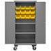 K4885 Bin Cabinet 81 x36 x24 Gray 12YlwBns