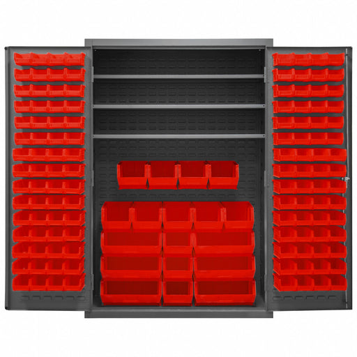 K4919 Bin Cabinet 72 x48 x24 Gray 138RedBns