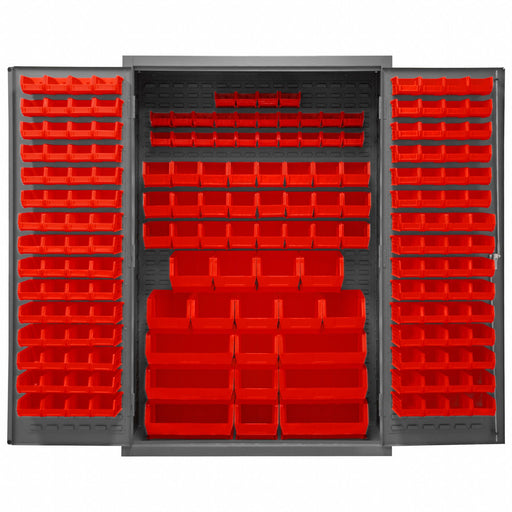 K4900 Bin Cabinet 72 x48 x24 Gray 186RedBns