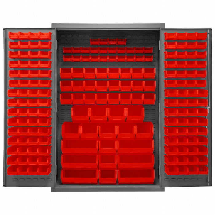 K4900 Bin Cabinet 72 x48 x24 Gray 186RedBns