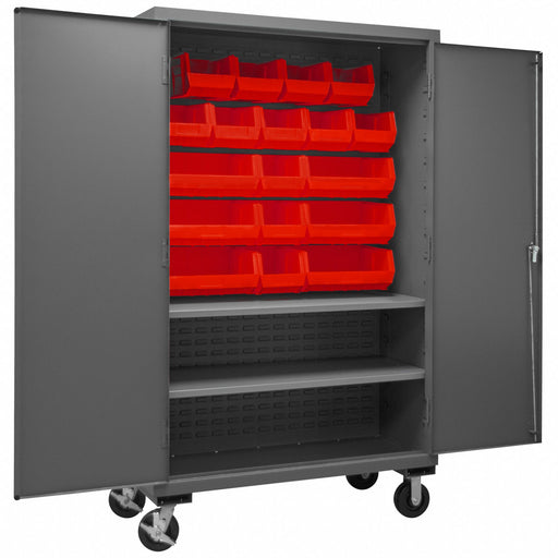 K4884 Bin Cabinet 80 x48 x24 Gray 18RedBns