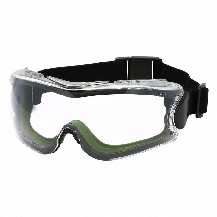 SafetyGoggles SynRubber Clr Wrparound PR