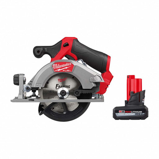 M12 FUEL Circ Saw + M12 HO XC5.0 Battery