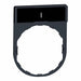 Legend Plate I White/Red Rectangular