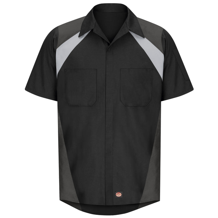 Men's Short Sleeve Tri-Color Shop Shirt