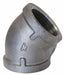 45 Elbow Malleable Iron 5 in NPT
