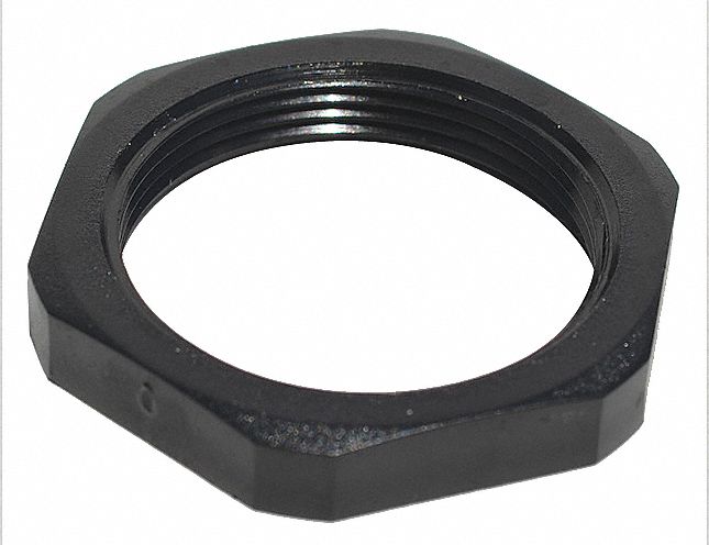 Lock Nut 1/2 NPT Gr PA6 Nylon PK10