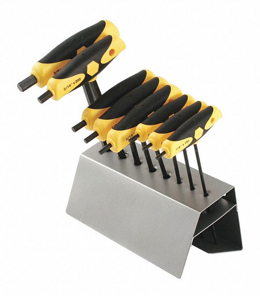 8 Pc Soft Grip Set In Stand In Metal St