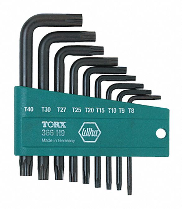 9 Piece Torx Short Arm L-Key Set In Plas