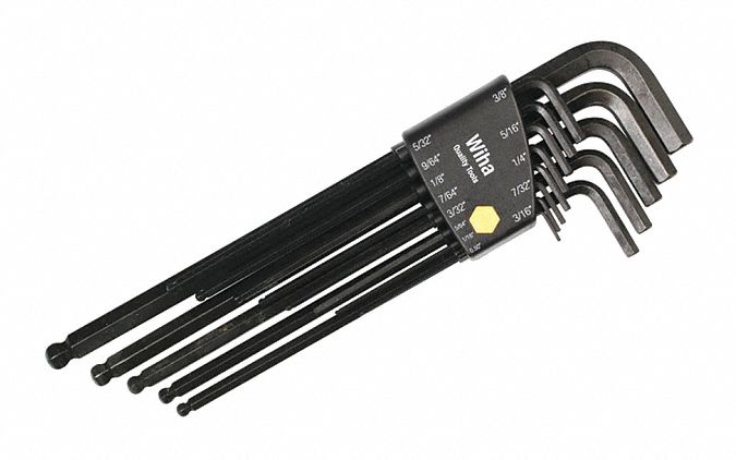 13 Pc Inch Ballpoint Long Hex L-Key Set