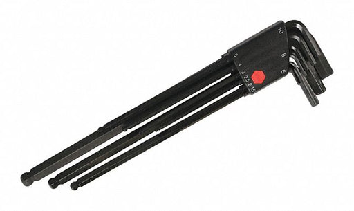 9 Pc Metric Ballpoint Long Hex L-Key Set