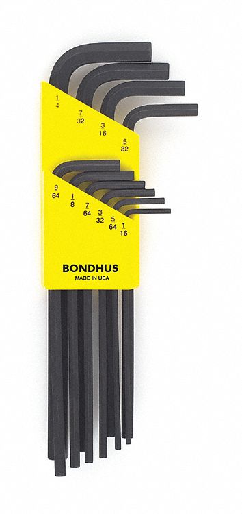 Set 10 Hex L-Wrenches - Long