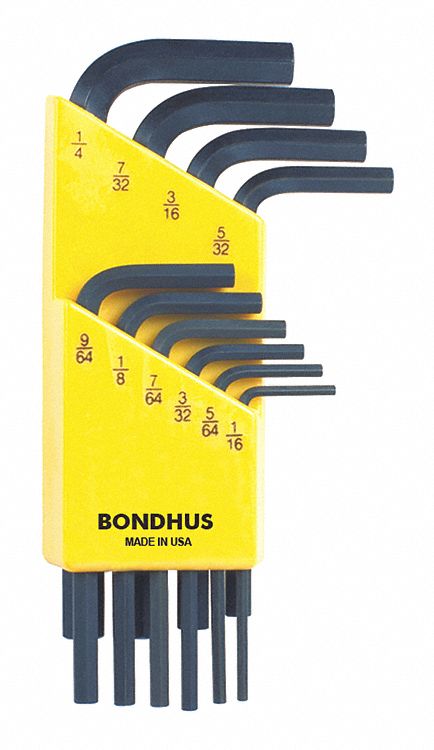 Set 10 Hex L-Wrenches - Short