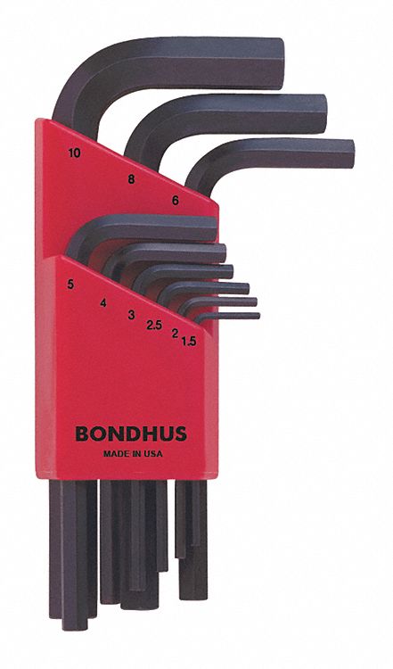 Set 9 Hex L-Wrenches- Short