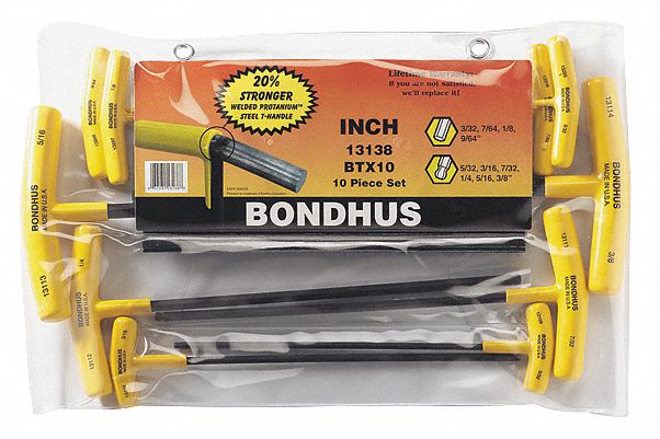 Set 10 Ball End/Hex Graduated T-Handles