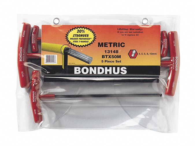 Set 5 Ball End Graduated Len T-Handles