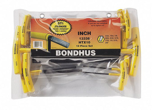 Set 10 Graduated Length Hex T-Handles