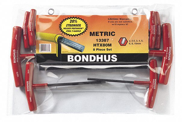 Set 8 Graduated Length Hex T-Handles