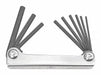 Set 9 Hex Metal Handle Fold-Up Tools