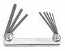Set 8 Hex Metal Handle Fold-Up Tools