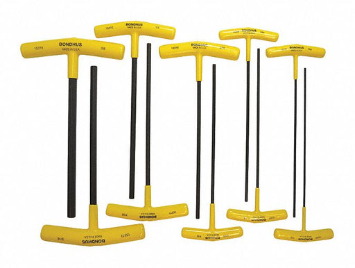 Set 10 Hex T-Handles 9 Length