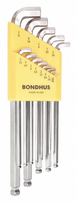 Set 13 Plated Stubby Ball End L-Wrenches