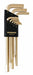 Set 9 Plated Hex L-Wrenches- Long
