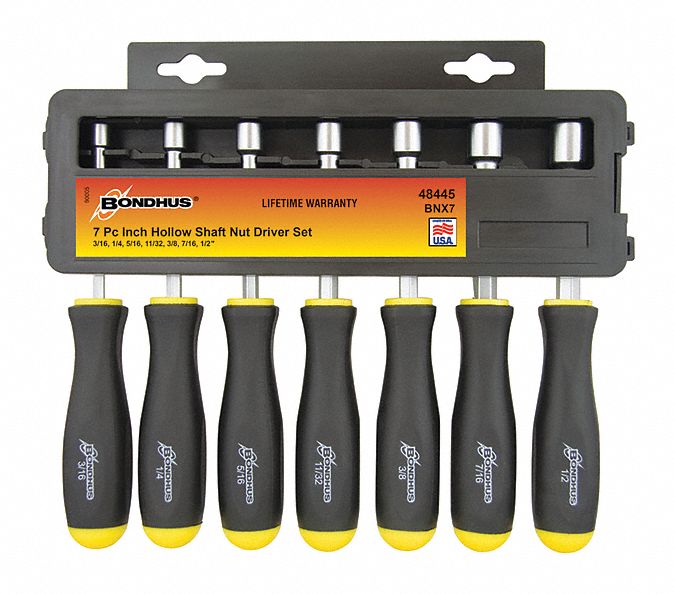 Set 7 Hollow Shaft Nut Driver