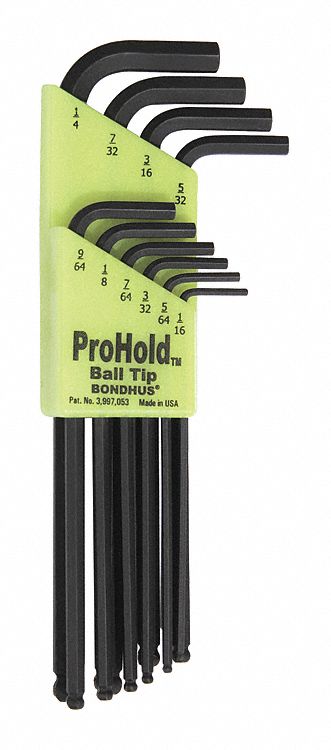 Set 10 Prohold Ball End L-Wrenches