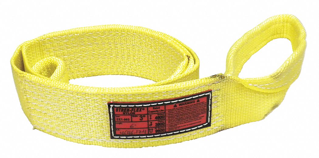 M5286 Web Sling Flat Eye 20 ft L 8 900 lb Cap.