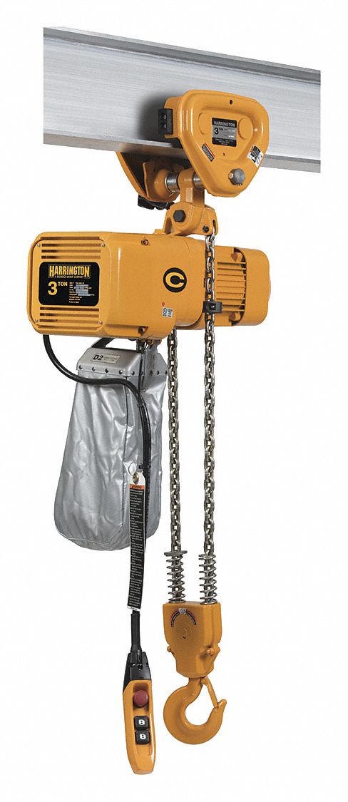 K8852 Elec. Chain Hoist w/Trolley 6000lb 20 ft