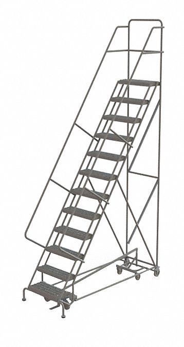Rolling Ladder 12 Step Steel Perforated