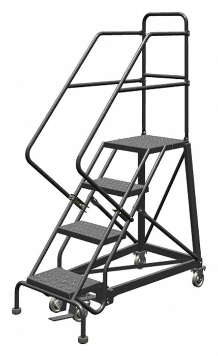 Rolling Ladder 4 Step Steel Perforated