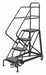 Rolling Ladder 4 Step Steel Perforated
