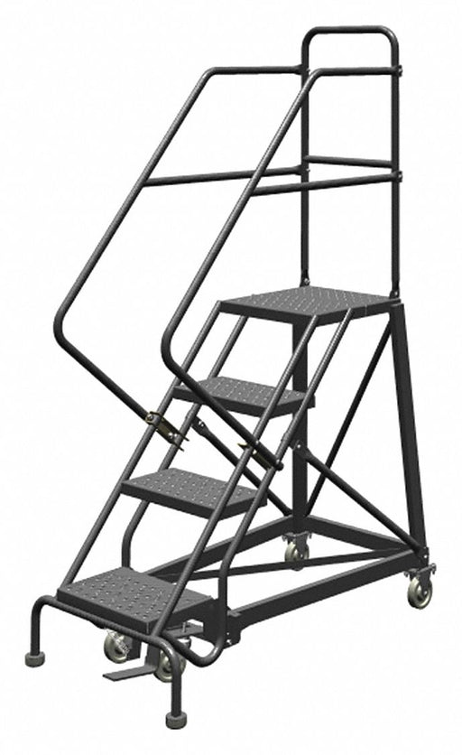 Rolling Ladder 4 Step Steel Perforated