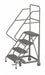 Rolling Ladder 4 Step Steel Serrated