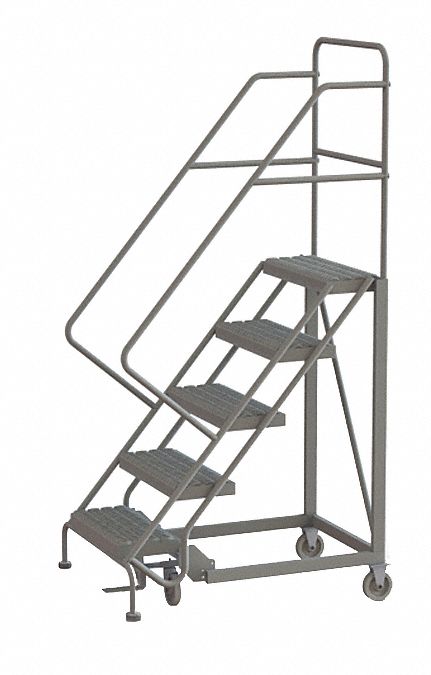 Rolling Ladder 5 Step Steel Serrated