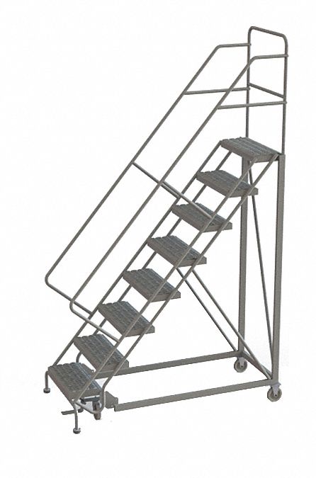 Rolling Ladder 8 Step Steel Perforated