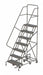 Rolling Ladder 7 Step Steel Serrated