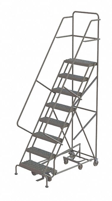 Rolling Ladder 8 Step Steel Serrated